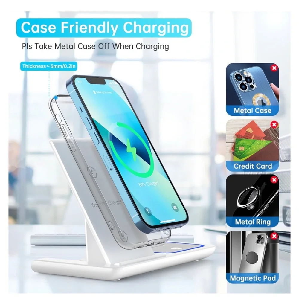 Wireless Charging Station😊18W 3 in 1 Charger